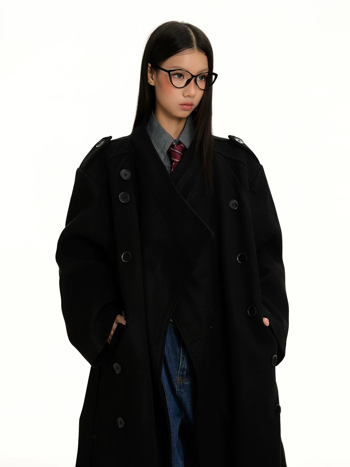 WOOL LONG COAT FOR CASUAL ELEGANCE