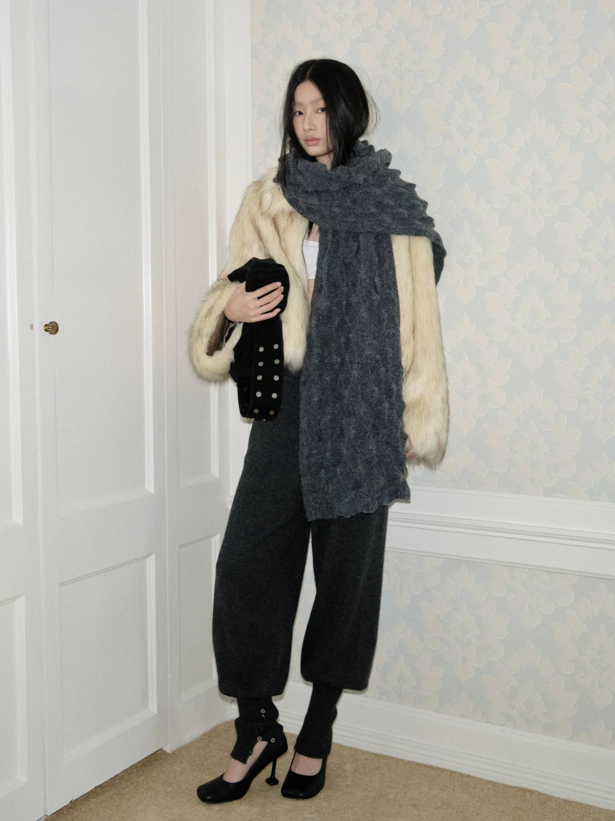 TRIA SELECT | THICK WOOL SCARF FOR WINTER【ID:TN00142】