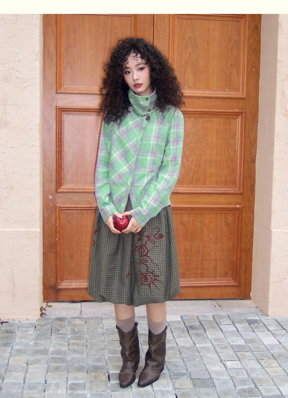化学少女 | PLAID LONG SLEEVE SHIRT【ID:TN00161】