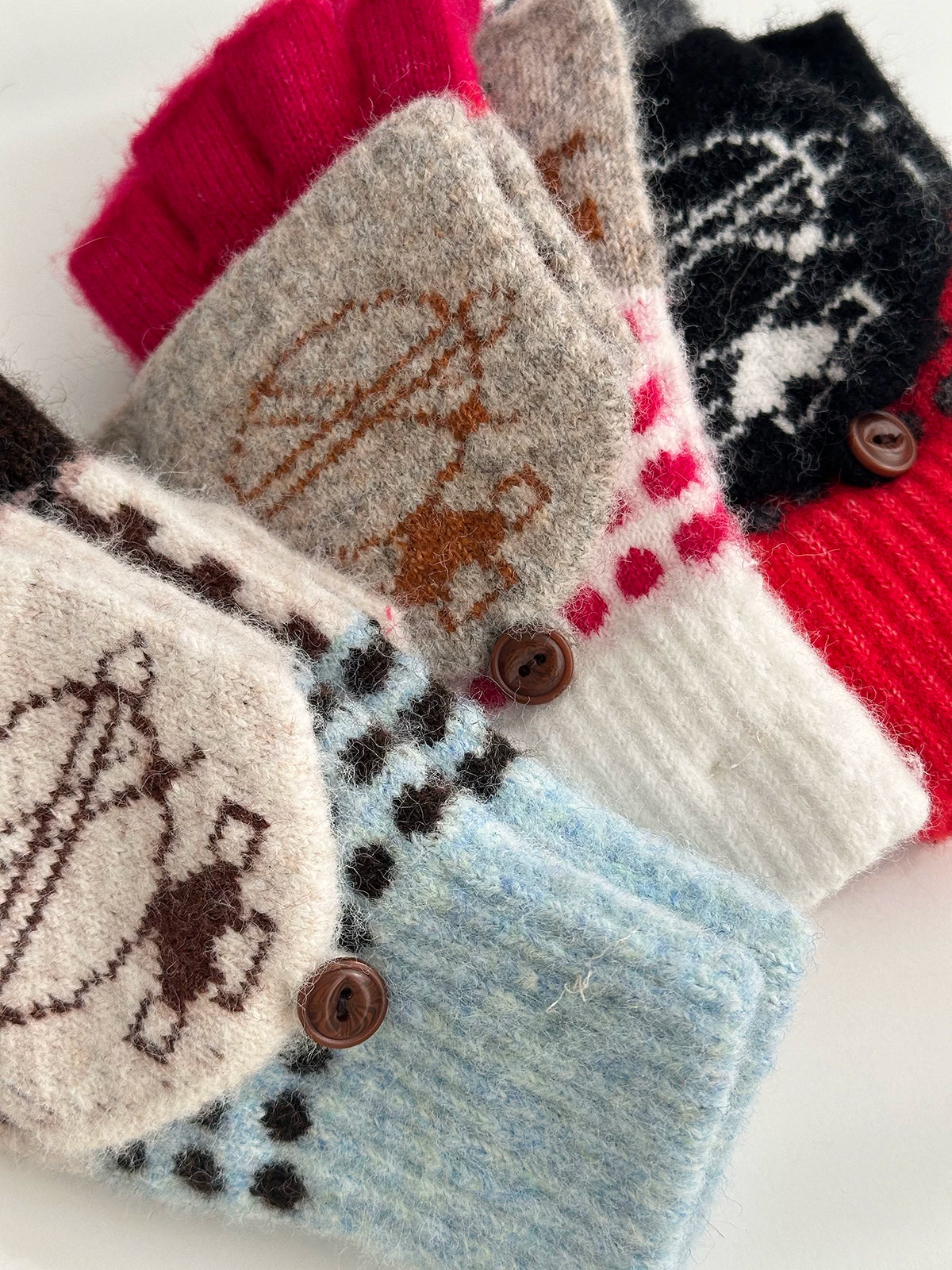 TRIA SELECT | TOUCHSCREEN KNIT FLIP-FLOP GLOVES【ID:TN00140】