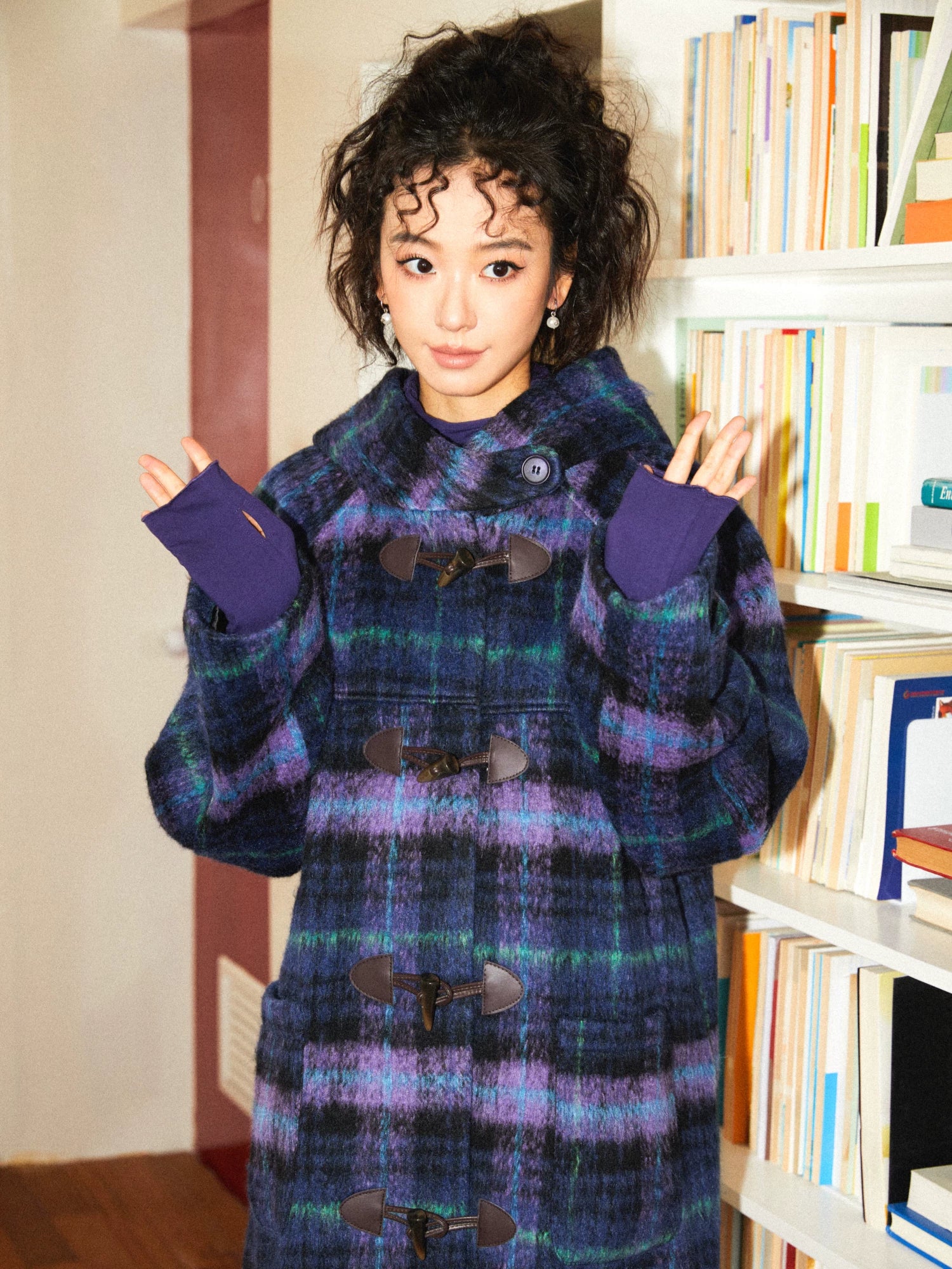 化学少女 | PLAID WOOL COAT JACKET【ID:TN00166】