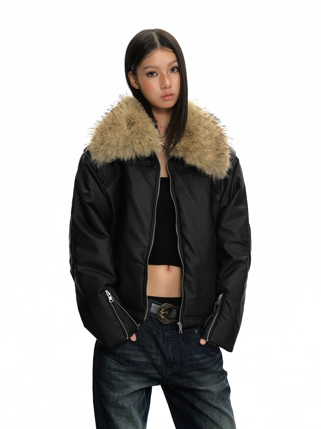 RETRO PU LEATHER JACKET