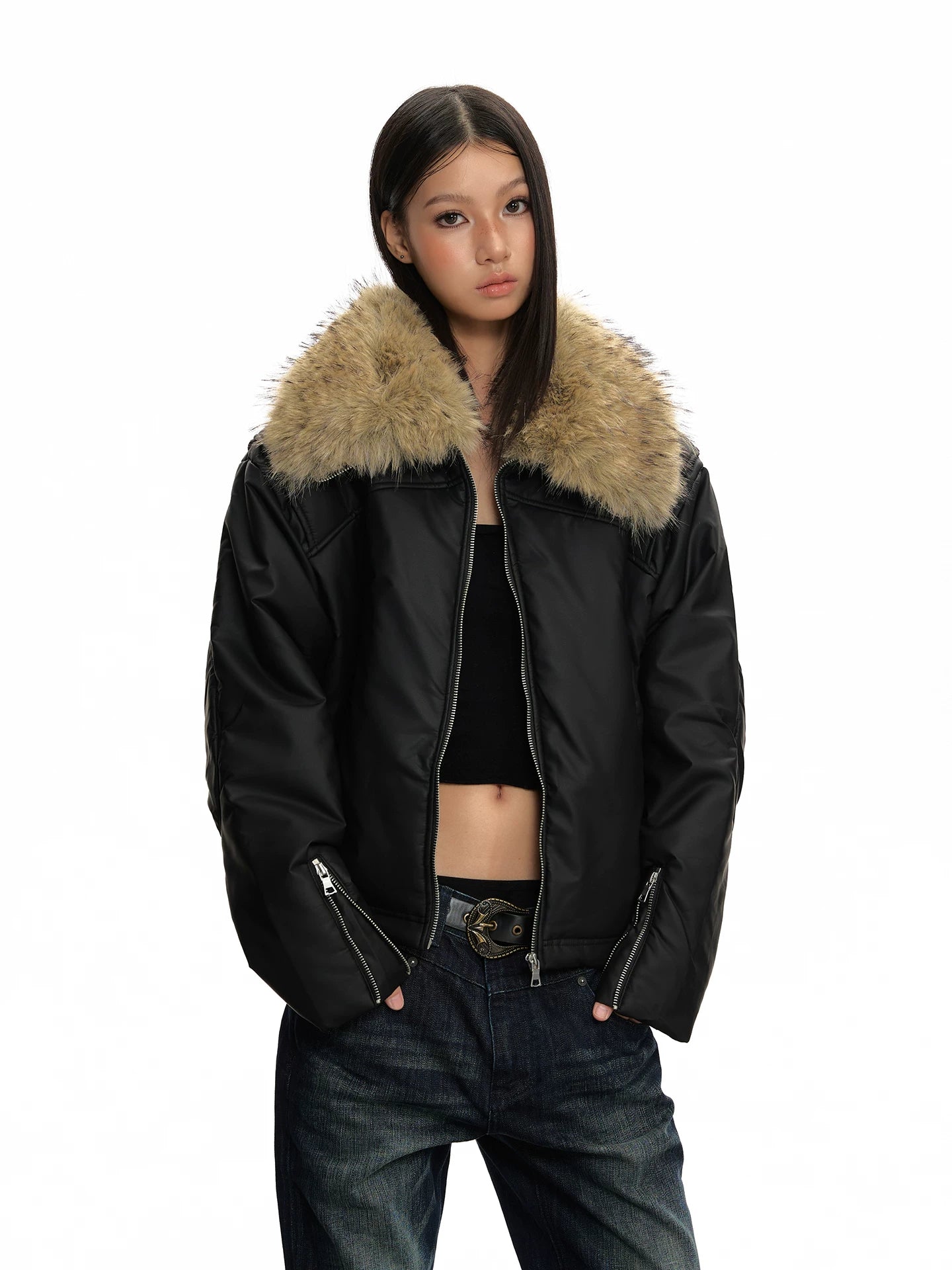 RETRO PU LEATHER JACKET