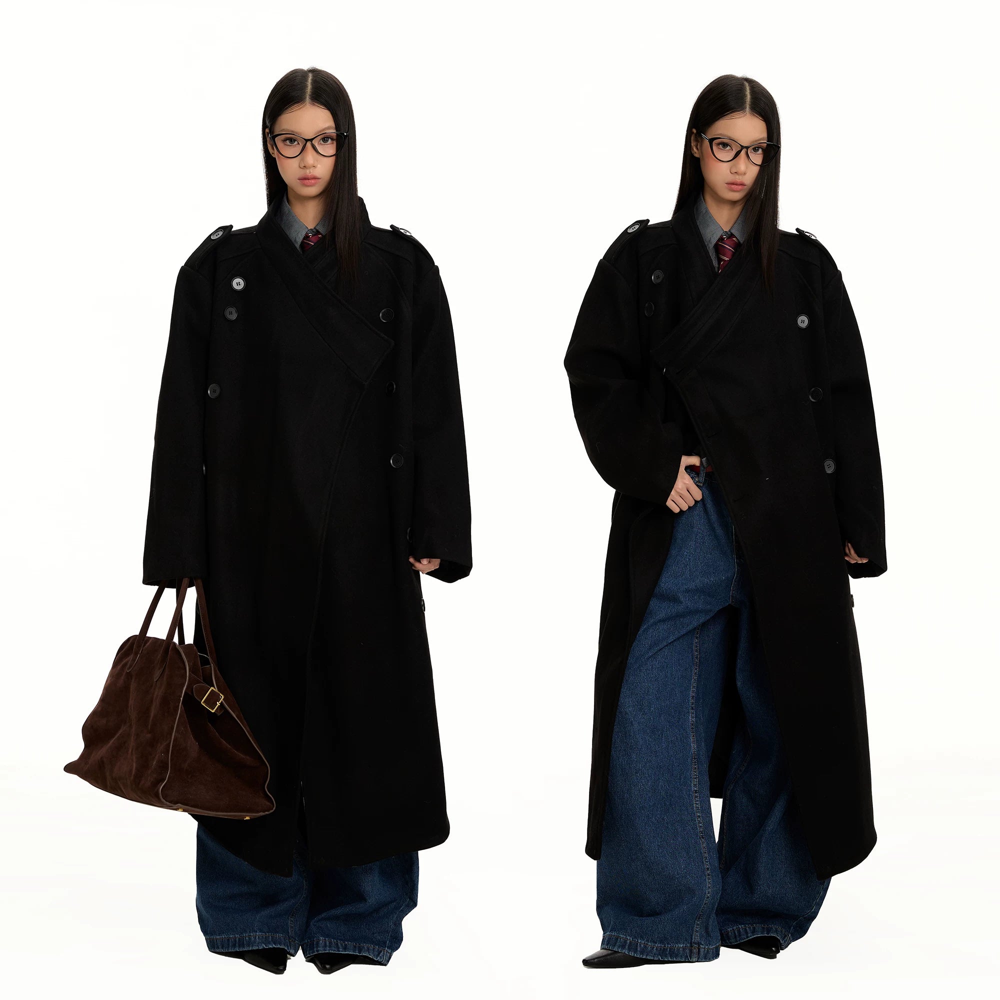 WOOL LONG COAT FOR CASUAL ELEGANCE