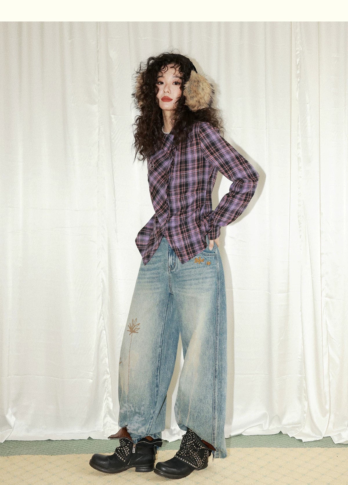 化学少女 | PLAID LONG SLEEVE SHIRT【ID:TN00161】