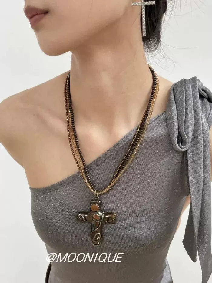 VINTAGE GOTHIC CRYSTAL NECKLACE