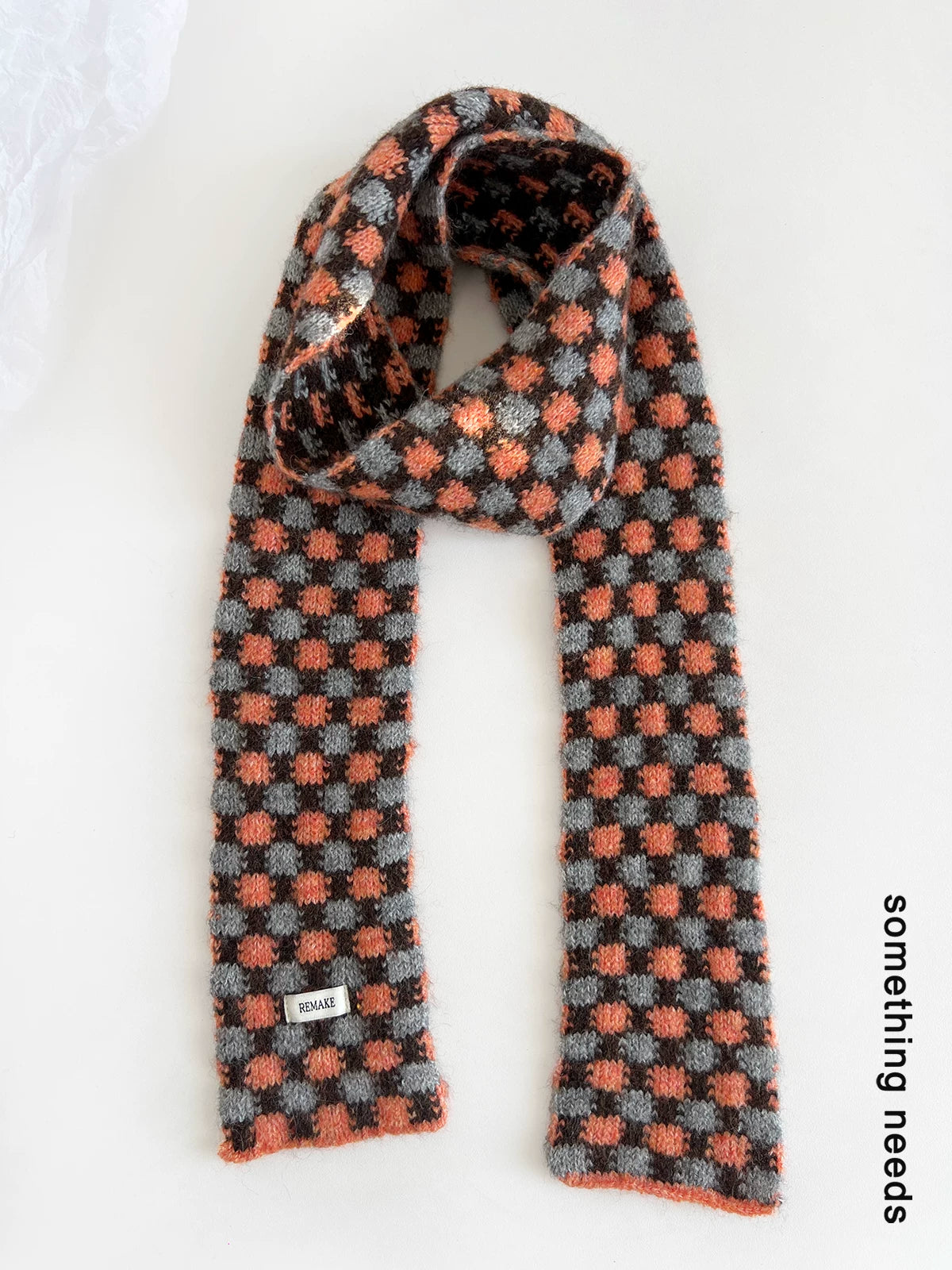 TRIA SELECT | PLAID COLOR BLOCK SCARF【ID:TN00080】