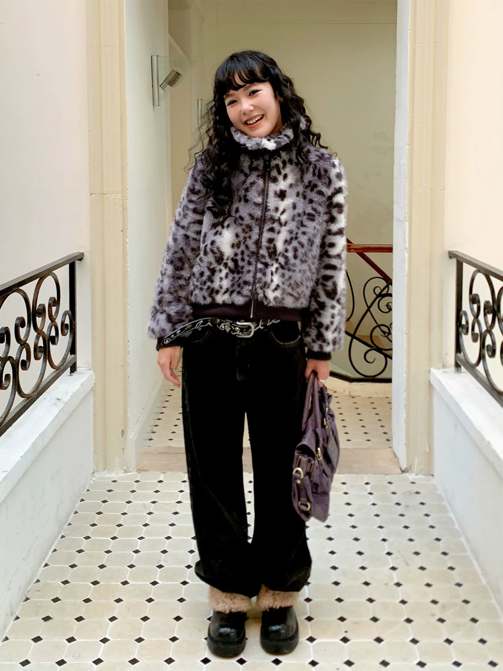 化学少女 | RETRO LEOPARD FUR JACKET【ID:TN00150】