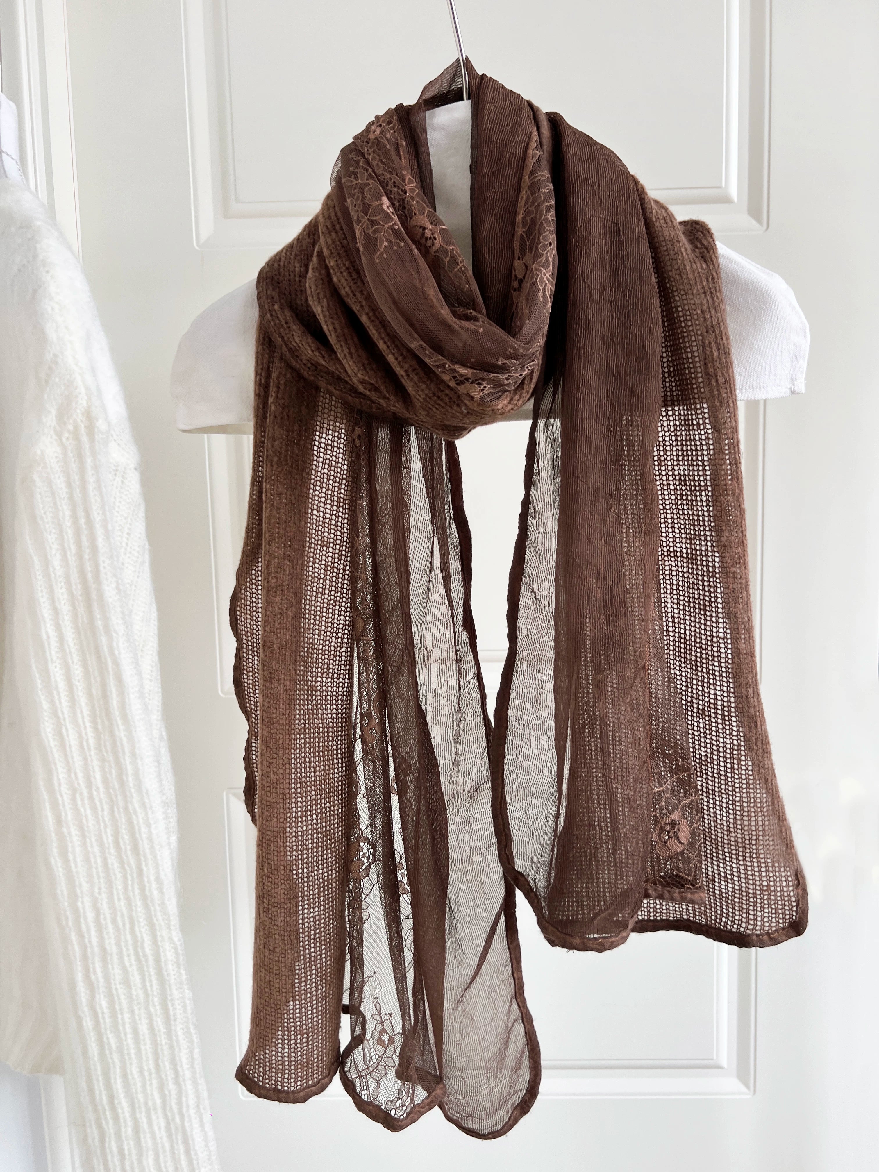 TRIA SELECT | FLORAL LACE SCARF SHAWL【ID:TN00131】