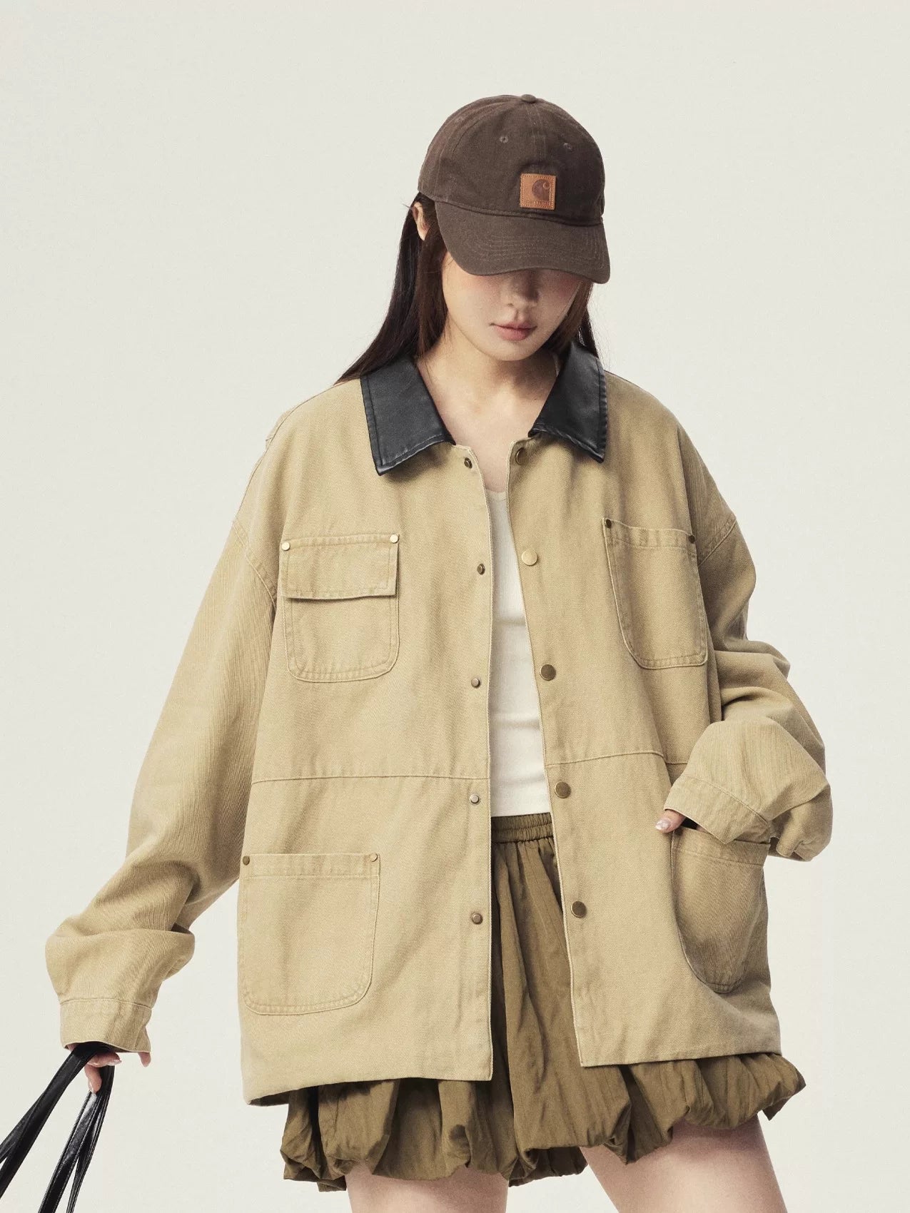 RETRO WORKWEAR LEATHER JACKET