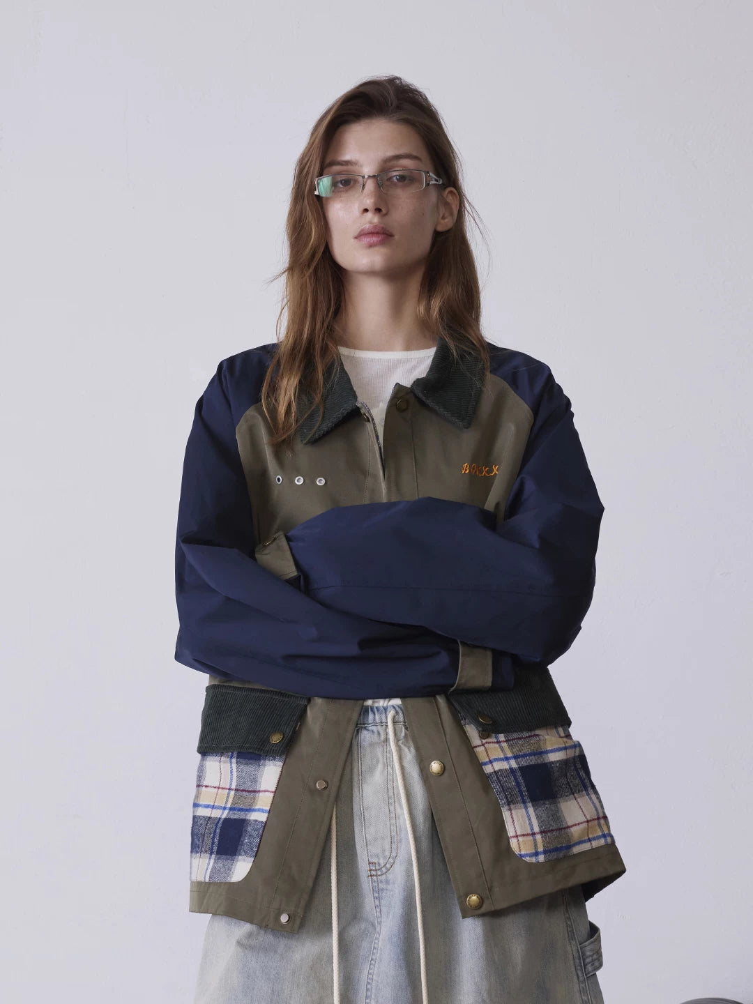 RETRO COLOR BLOCK WORKWEAR JACKET