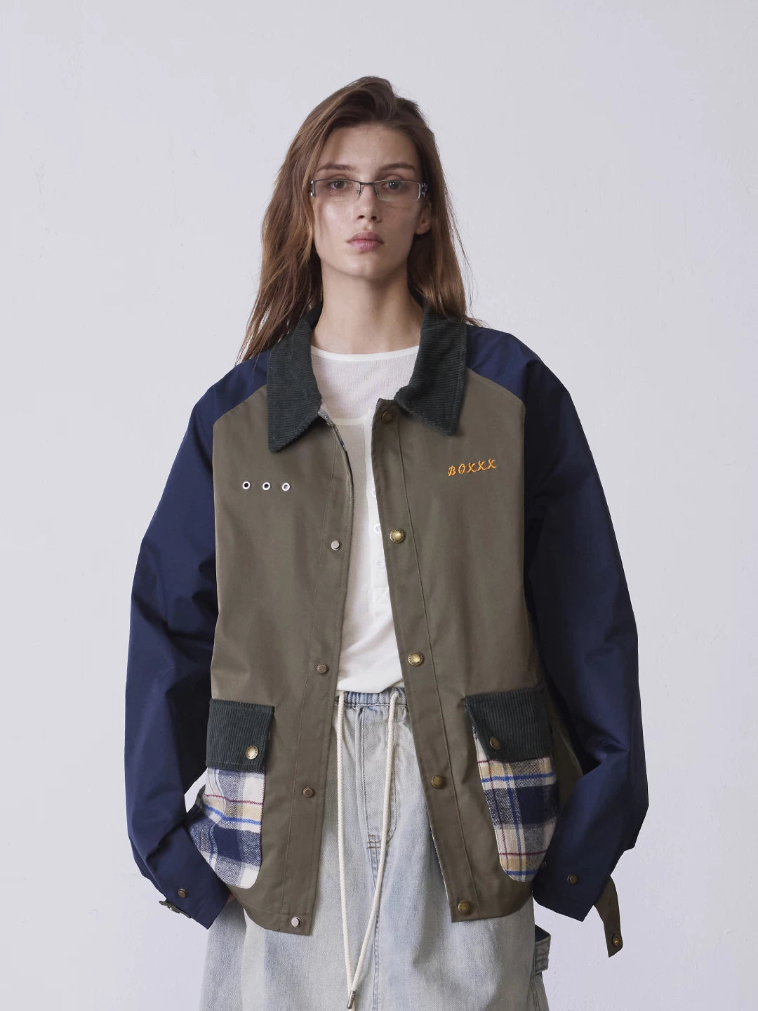 RETRO COLOR BLOCK WORKWEAR JACKET