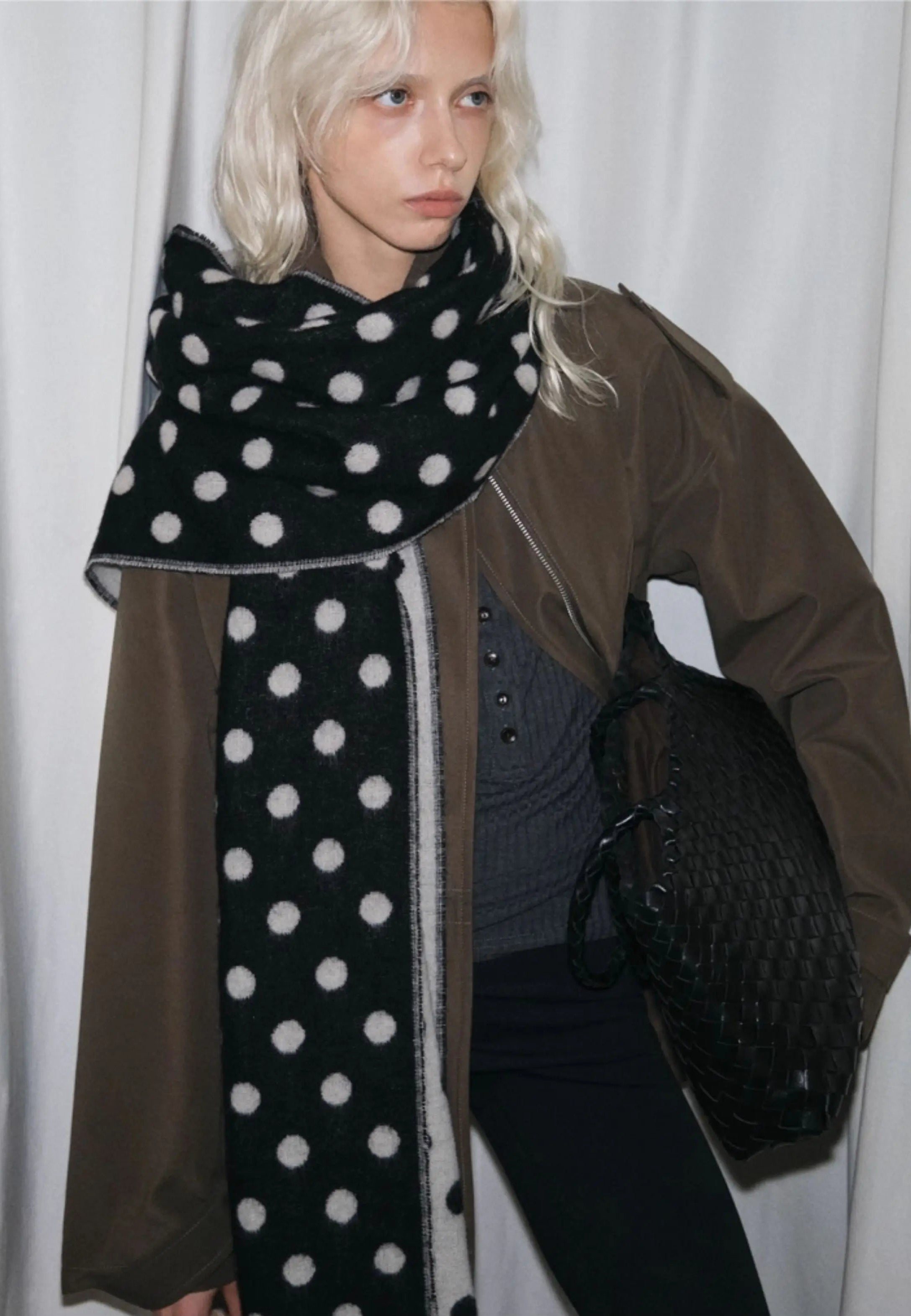TRIA SELECT | CLASSIC POLKA DOT SCARF【ID:TN00128】