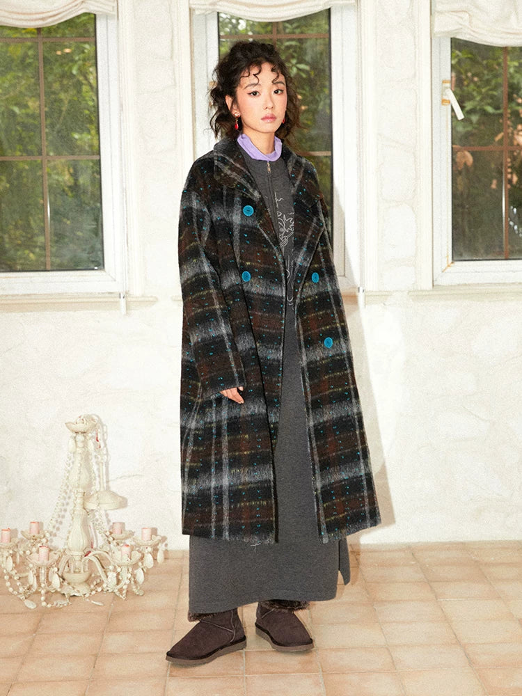 化学少女 | PLAID TWEED WINTER COAT【ID:TN00167】