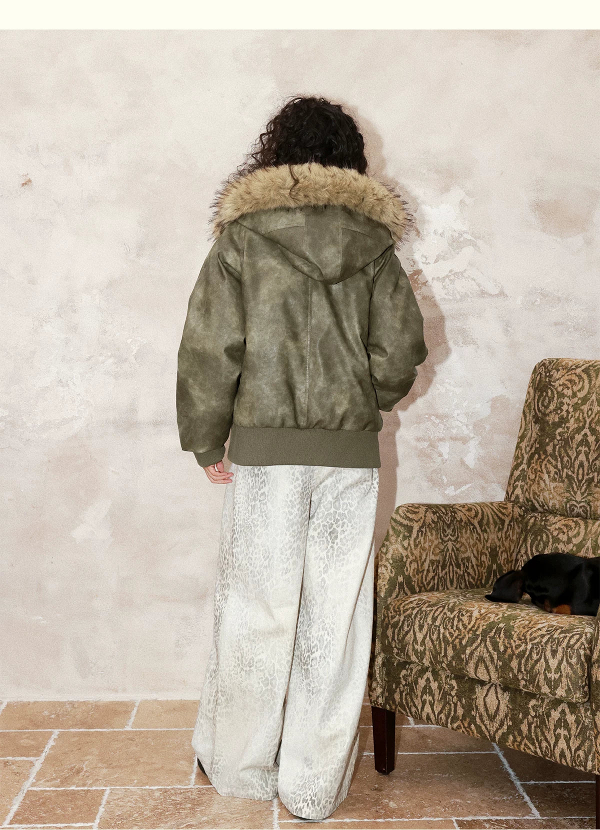 化学少女 | RETRO LEATHER DOWN PARKA【ID:TN00152】