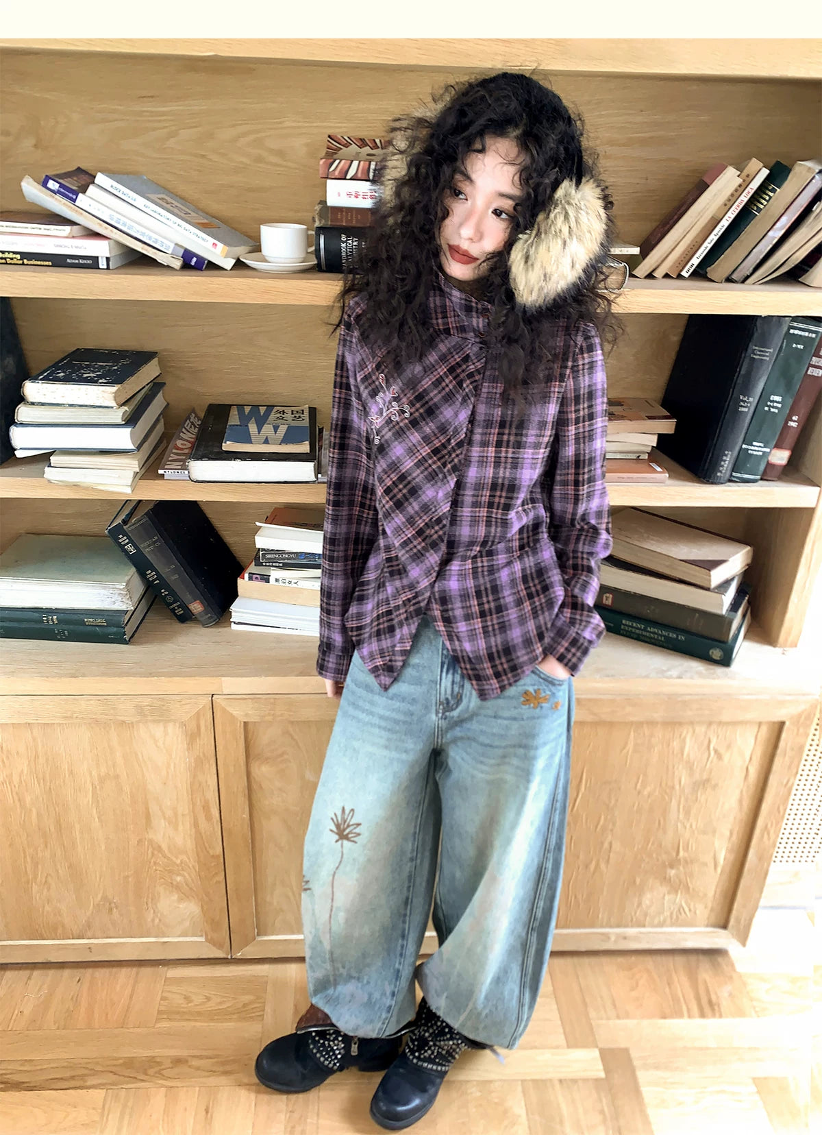 化学少女 | PLAID LONG SLEEVE SHIRT【ID:TN00161】