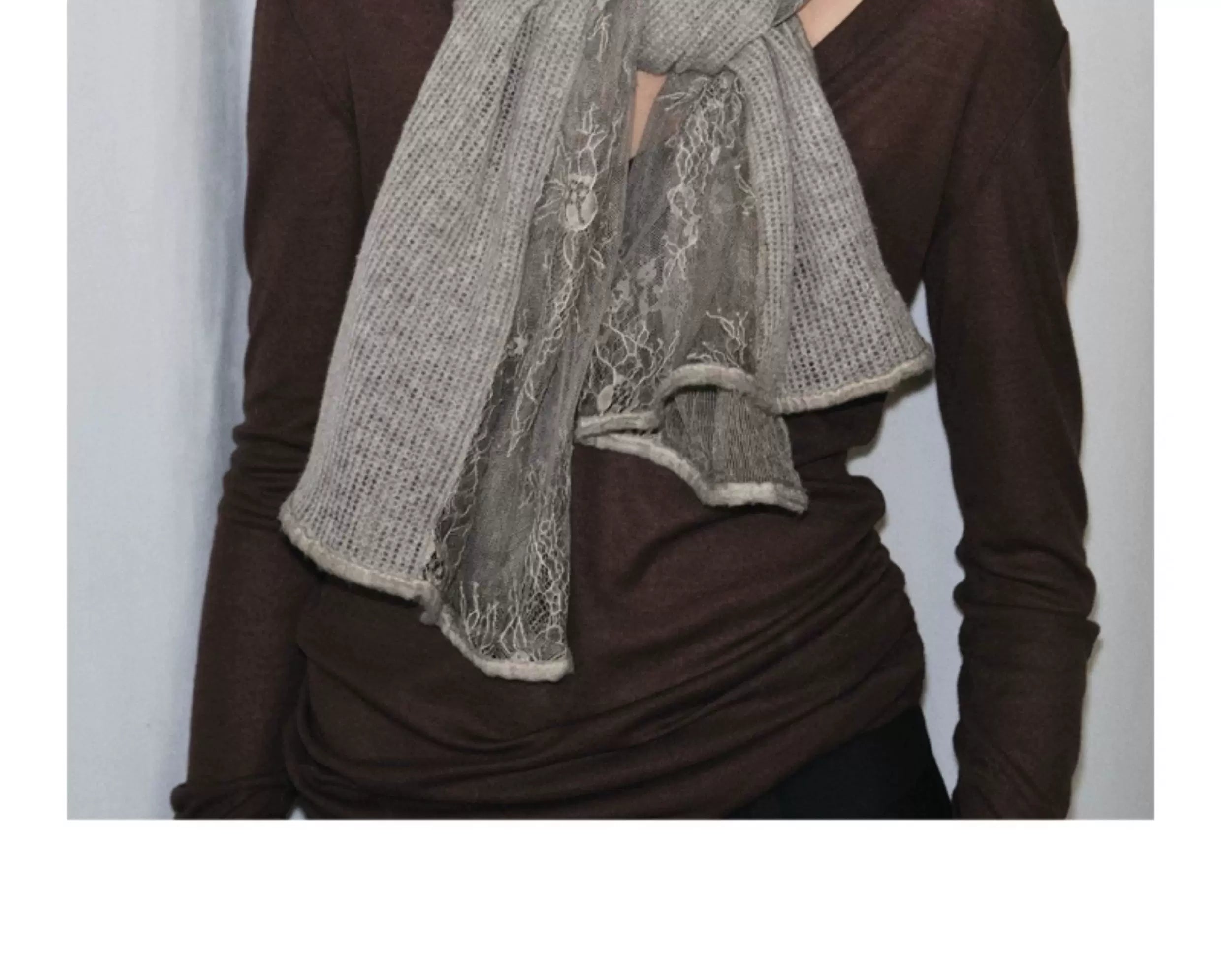TRIA SELECT | FLORAL LACE SCARF SHAWL【ID:TN00131】