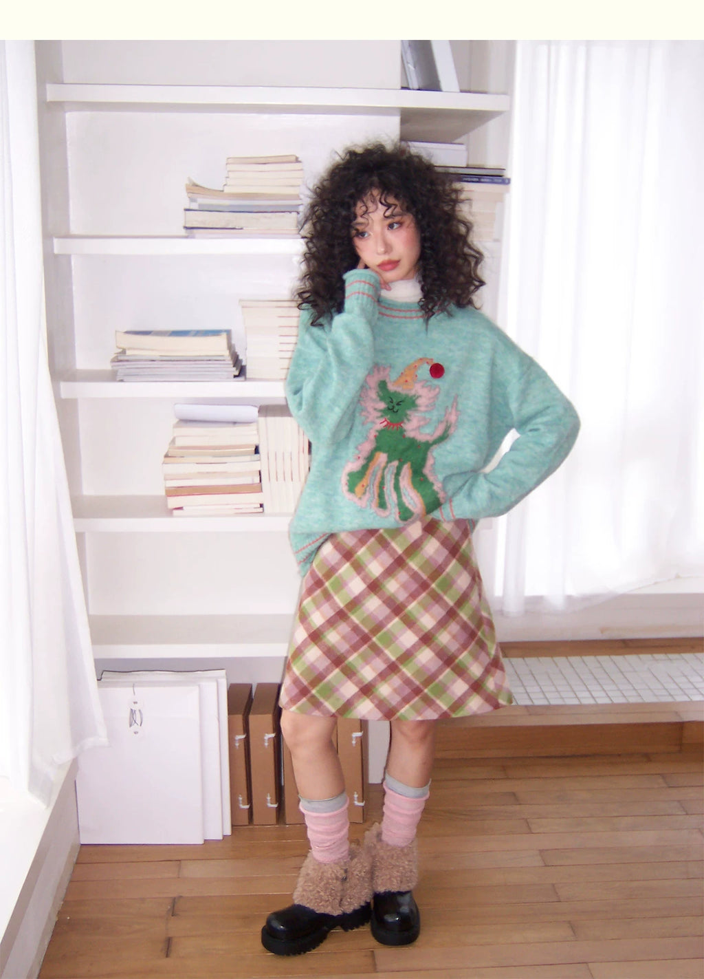 化学少女 | PLAID A-LINE SKIRT【ID:TN00157】