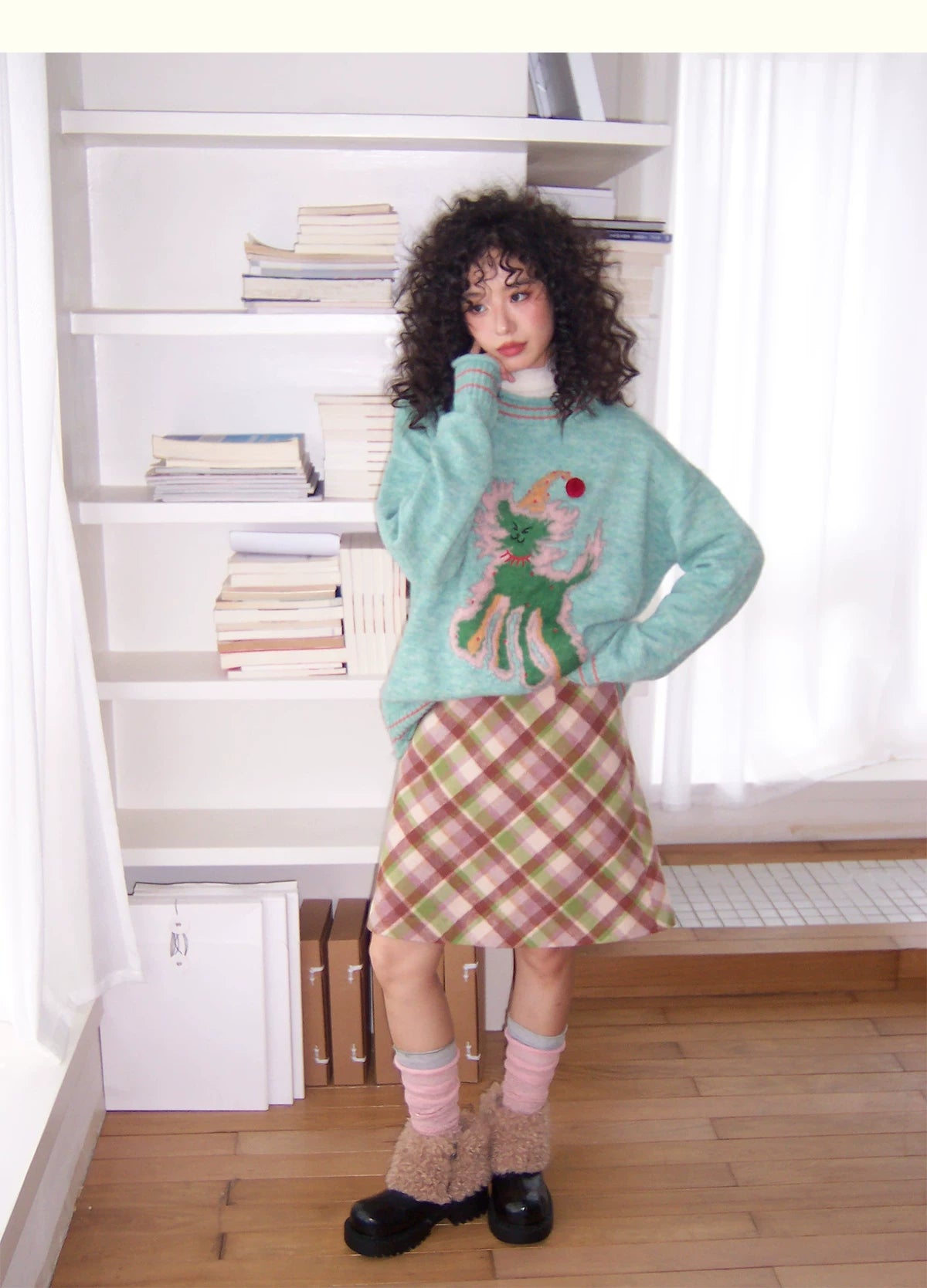 化学少女 | PLAID A-LINE SKIRT【ID:TN00157】