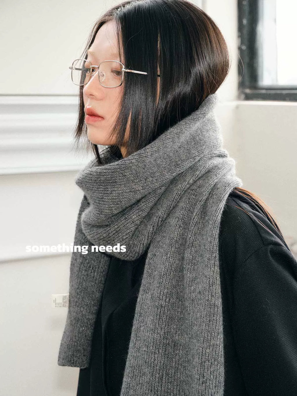 TRIA SELECT | CLASSIC KNITTED WOOL SCARF【ID:TN00129】