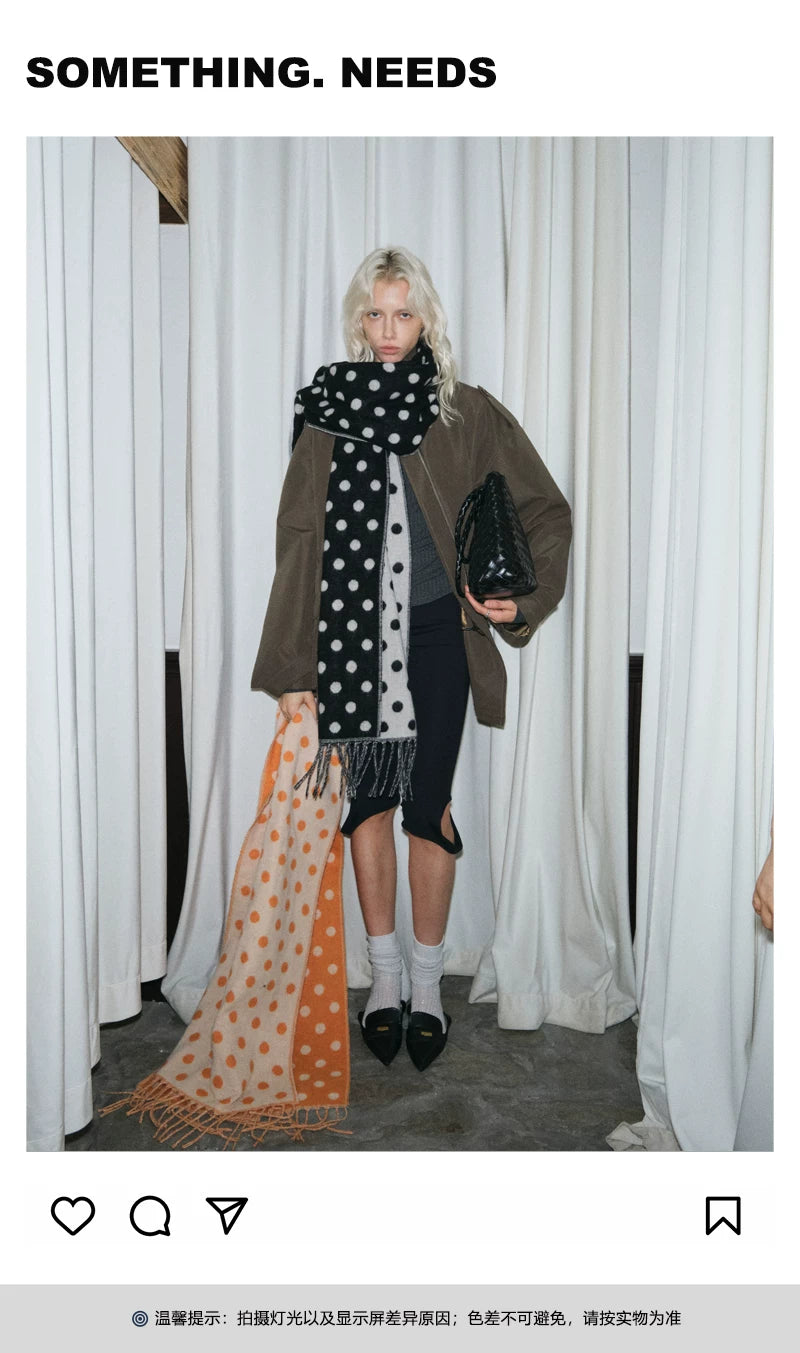 TRIA SELECT | CLASSIC POLKA DOT SCARF【ID:TN00128】