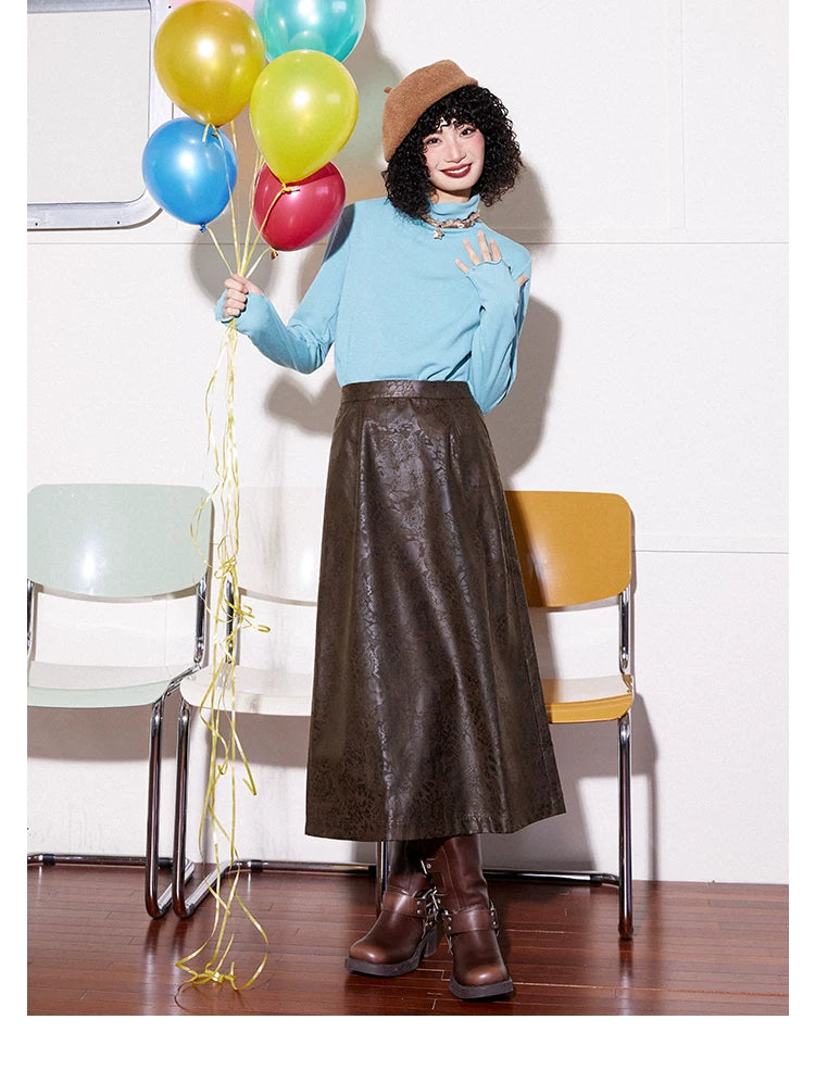 化学少女 | RETRO PRINTED A-LINE SKIRT【ID:TN00143】