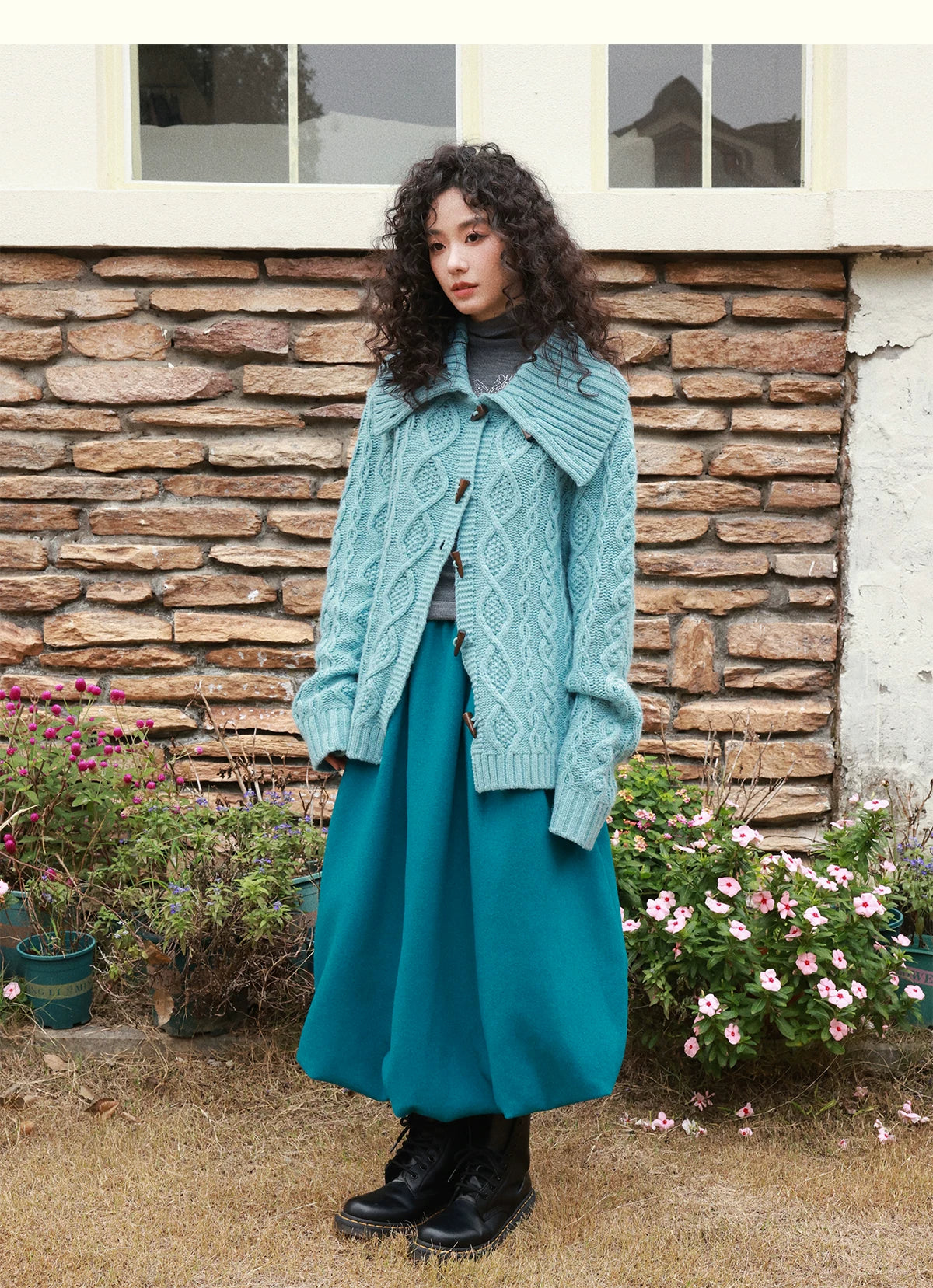 化学少女 | FLORAL KNIT CARDIGAN SWEATER【ID:TN00159】