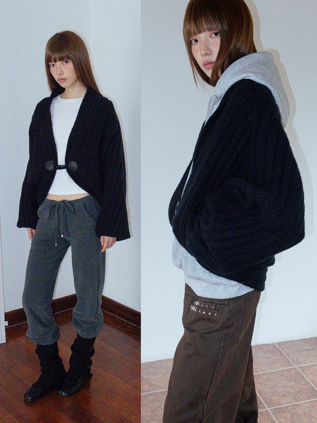FUNKYFUN | CHUNKY KNIT BATWING SWEATER COAT【ID:TN00183】