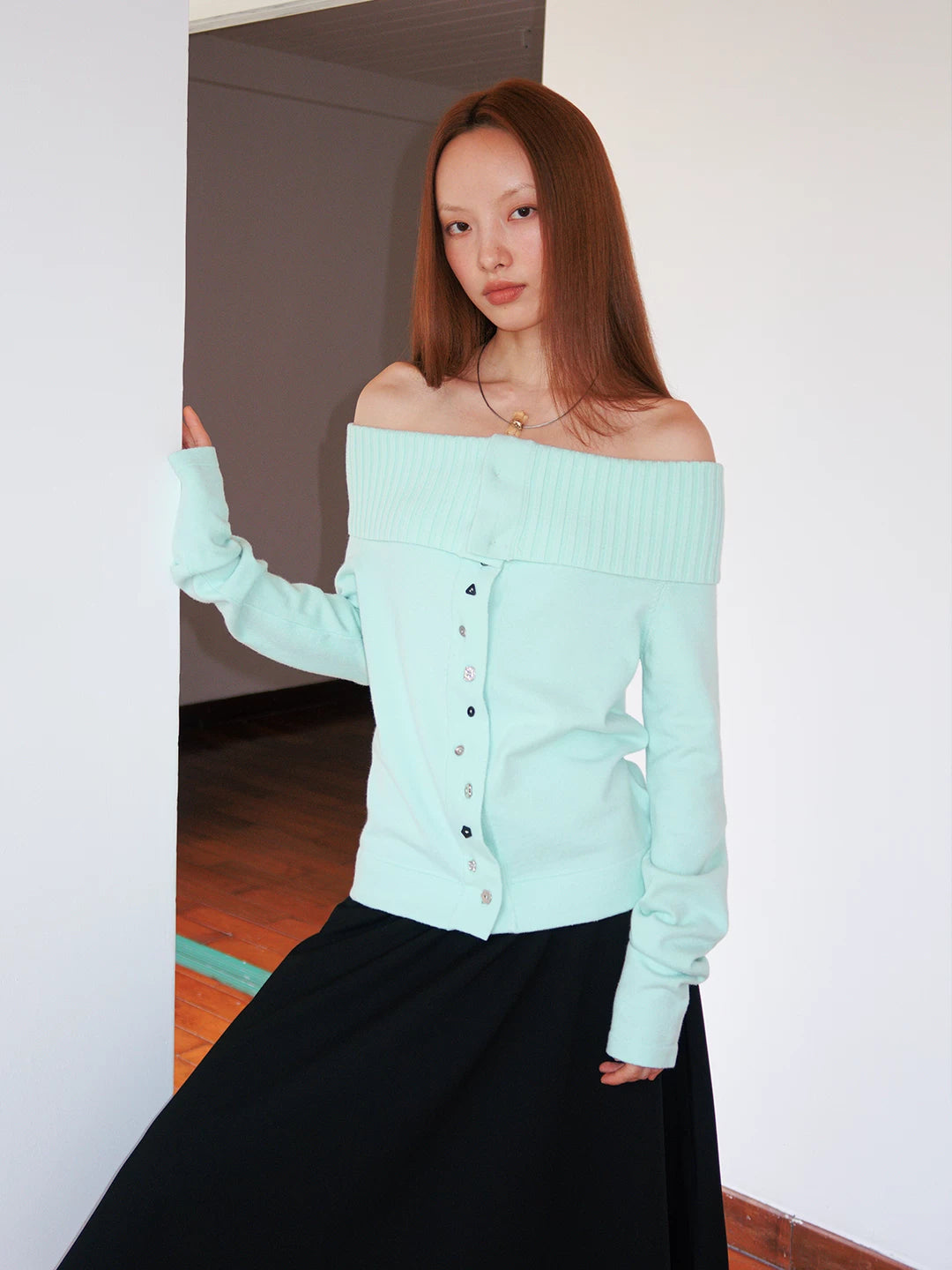 FUNKYFUN | EMBELLISHED TWO-WAY CARDIGAN SWEATER【ID:TN00171】