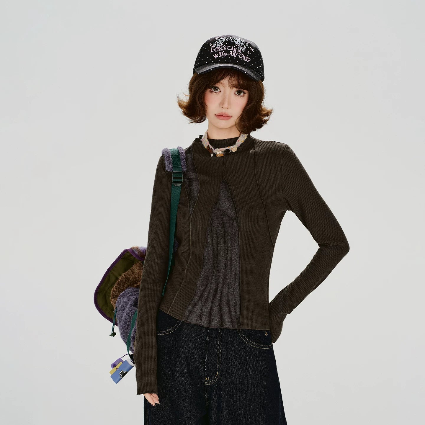 Girlyhalo |  RETRO SPICE GIRLS LONG SLEEVE TOP【ID:TN00013】