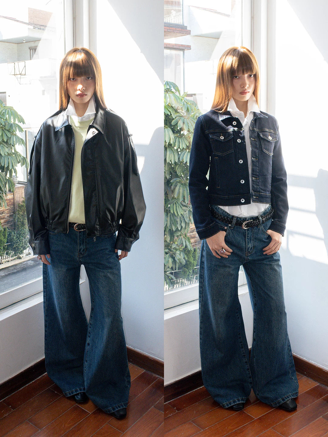 FUNKYFUN | FUNKY HIGH-WAIST WIDE-LEG JEANS【ID:TN00199】
