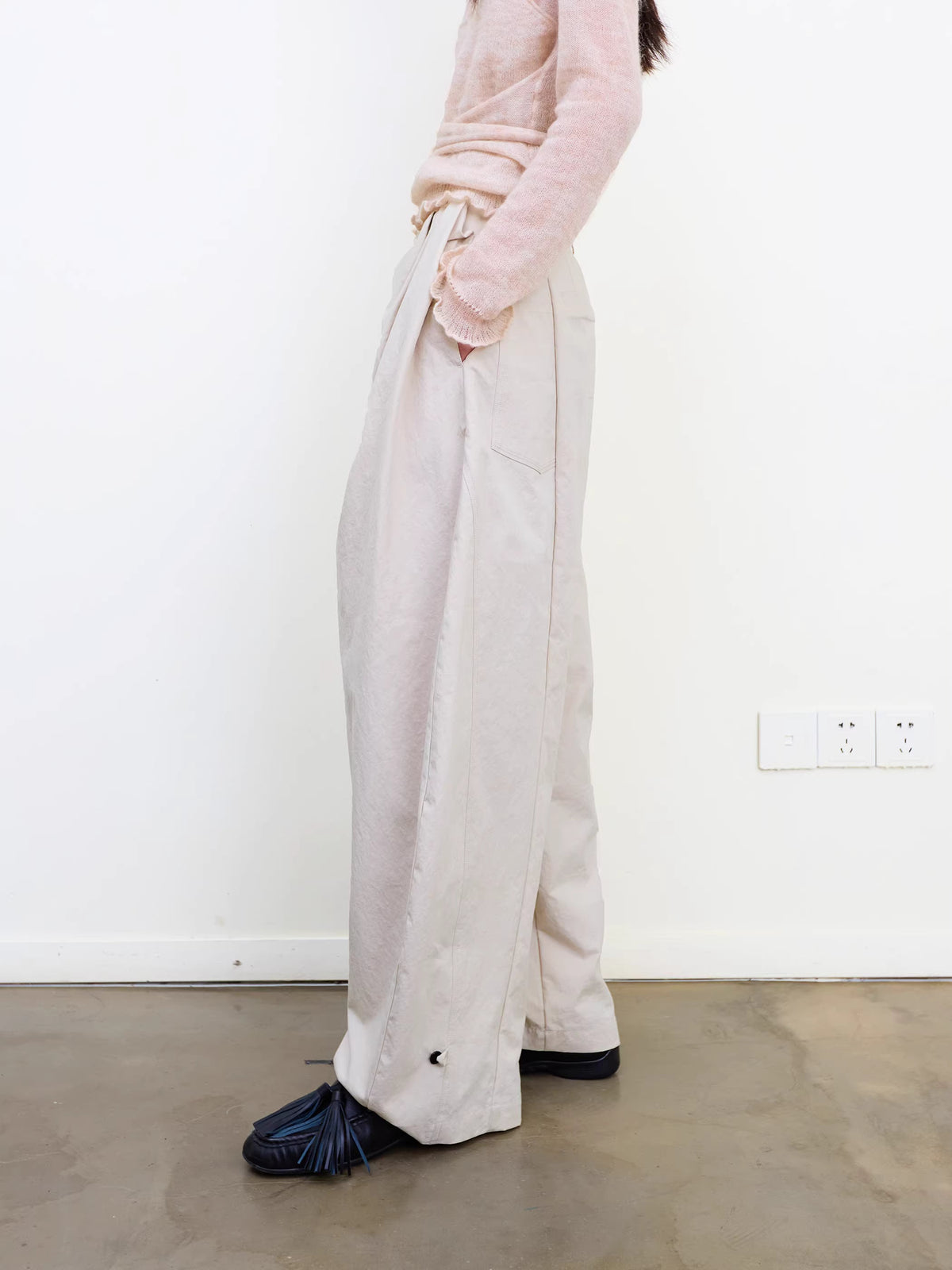 Lantern Trousers in Khaki or Soft Sand