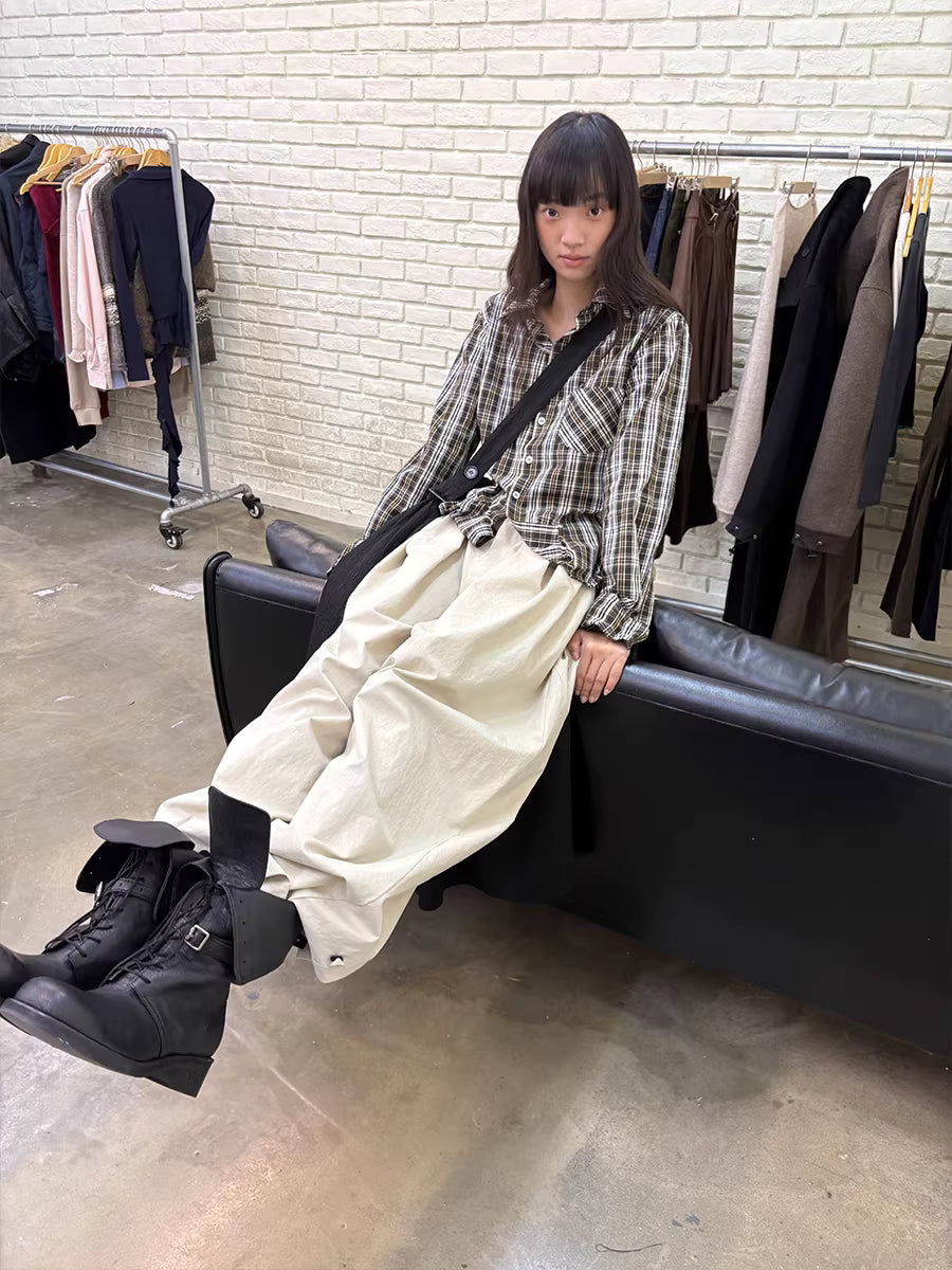 Lantern Trousers in Khaki or Soft Sand