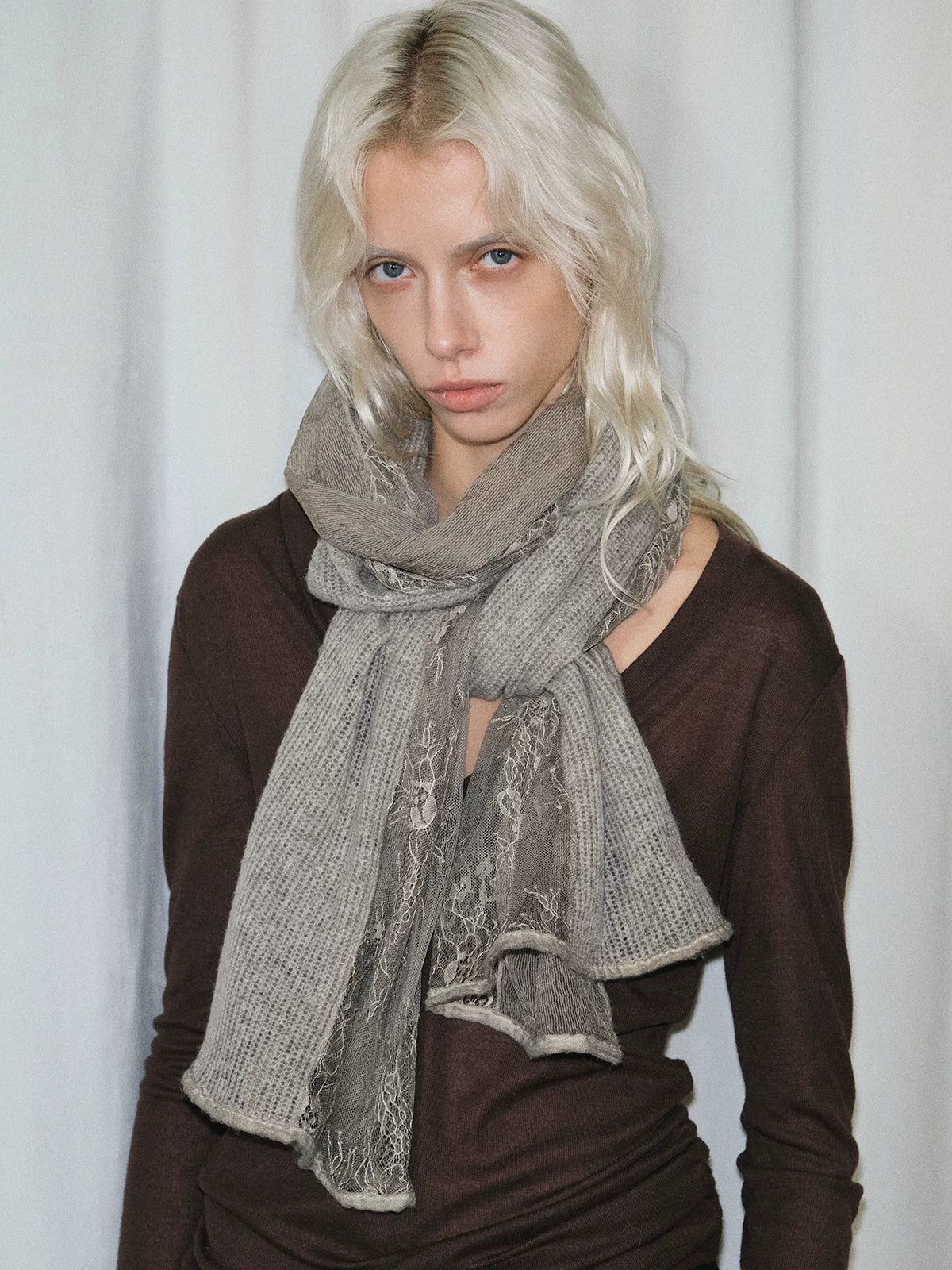 TRIA SELECT | FLORAL LACE SCARF SHAWL【ID:TN00131】