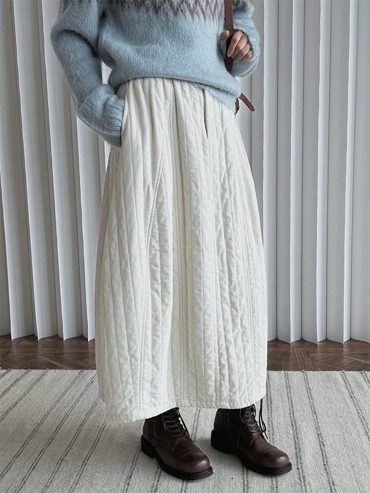 3months |  THICK COTTON HIGH-WAISTED SKIRT【ID:TN00018】