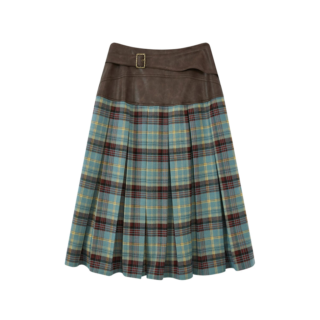 化学少女 | VINTAGE PATCHWORK MIDI SKIRT【ID:TN00163】