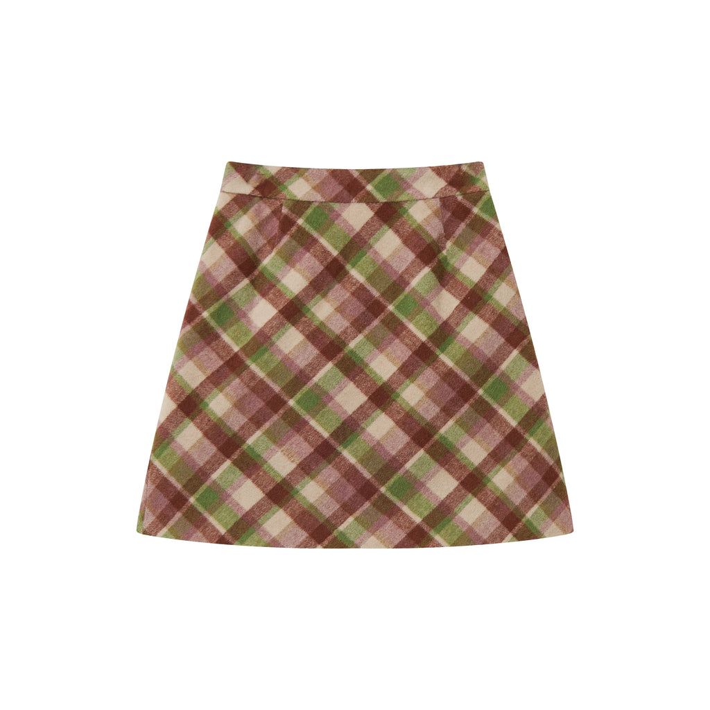化学少女 | PLAID A-LINE SKIRT【ID:TN00157】