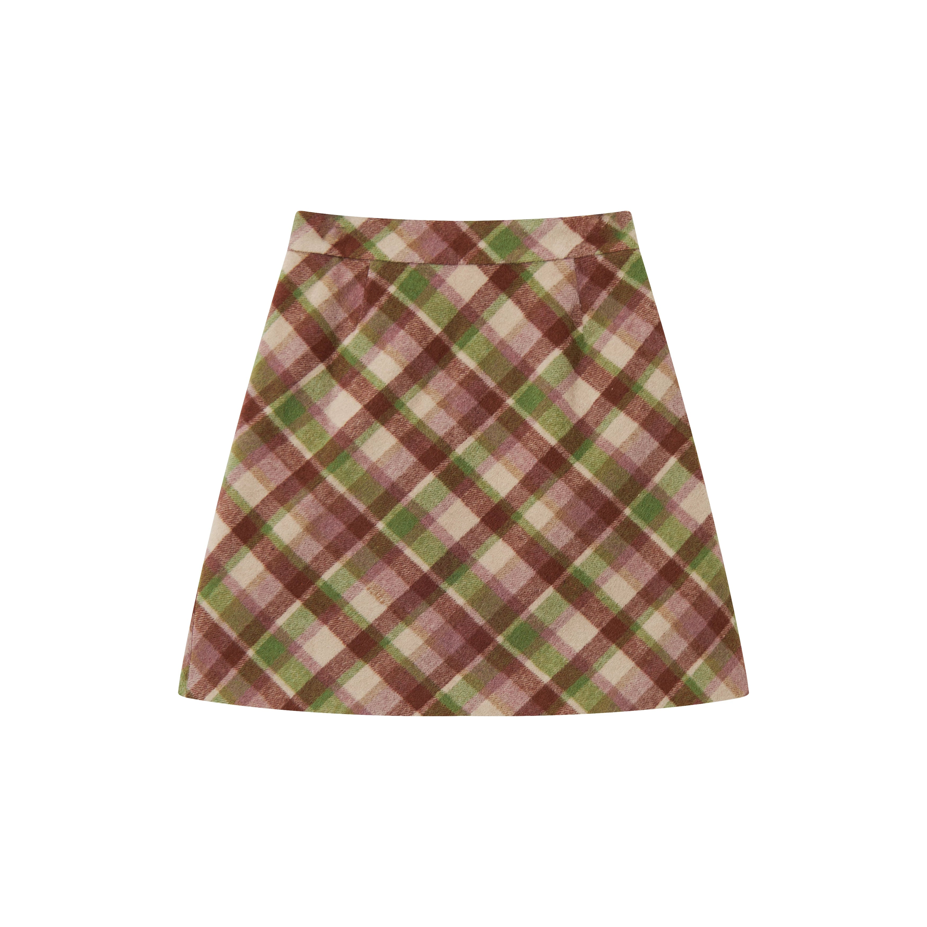 化学少女 | PLAID A-LINE SKIRT【ID:TN00157】