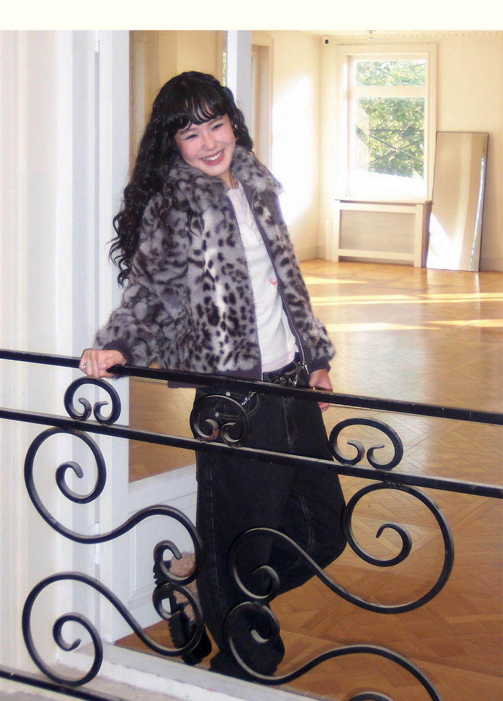 化学少女 | RETRO LEOPARD FUR JACKET【ID:TN00150】