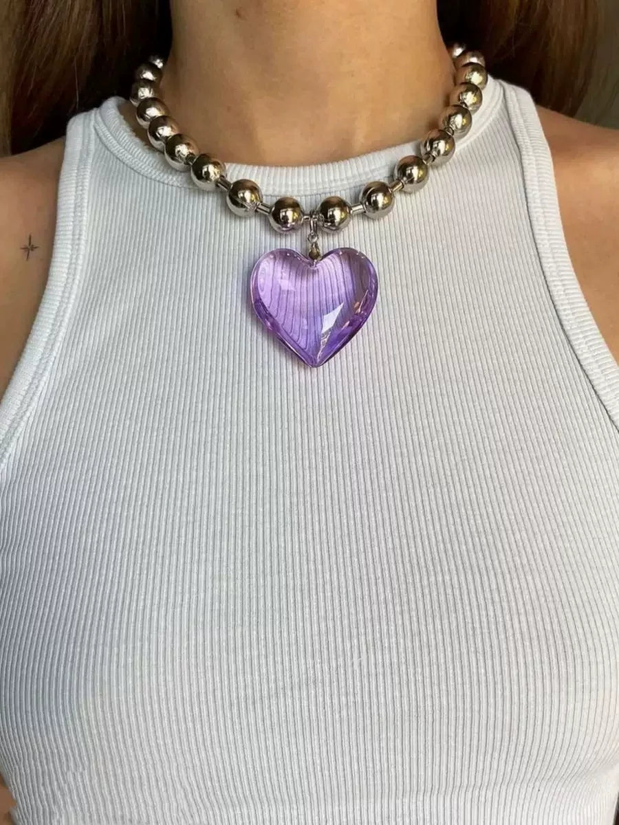 COLORFUL SUMMER HEART NECKLACE