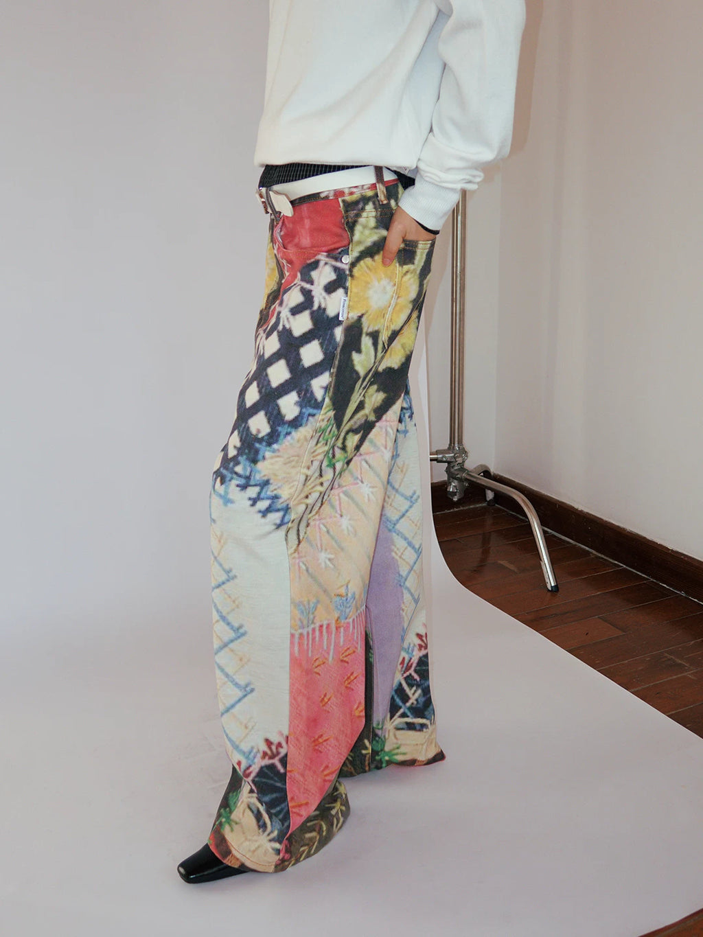 FUNKYFUN | FUNKY COLLAGE PRINT CASUAL PANTS【ID:TN00188】