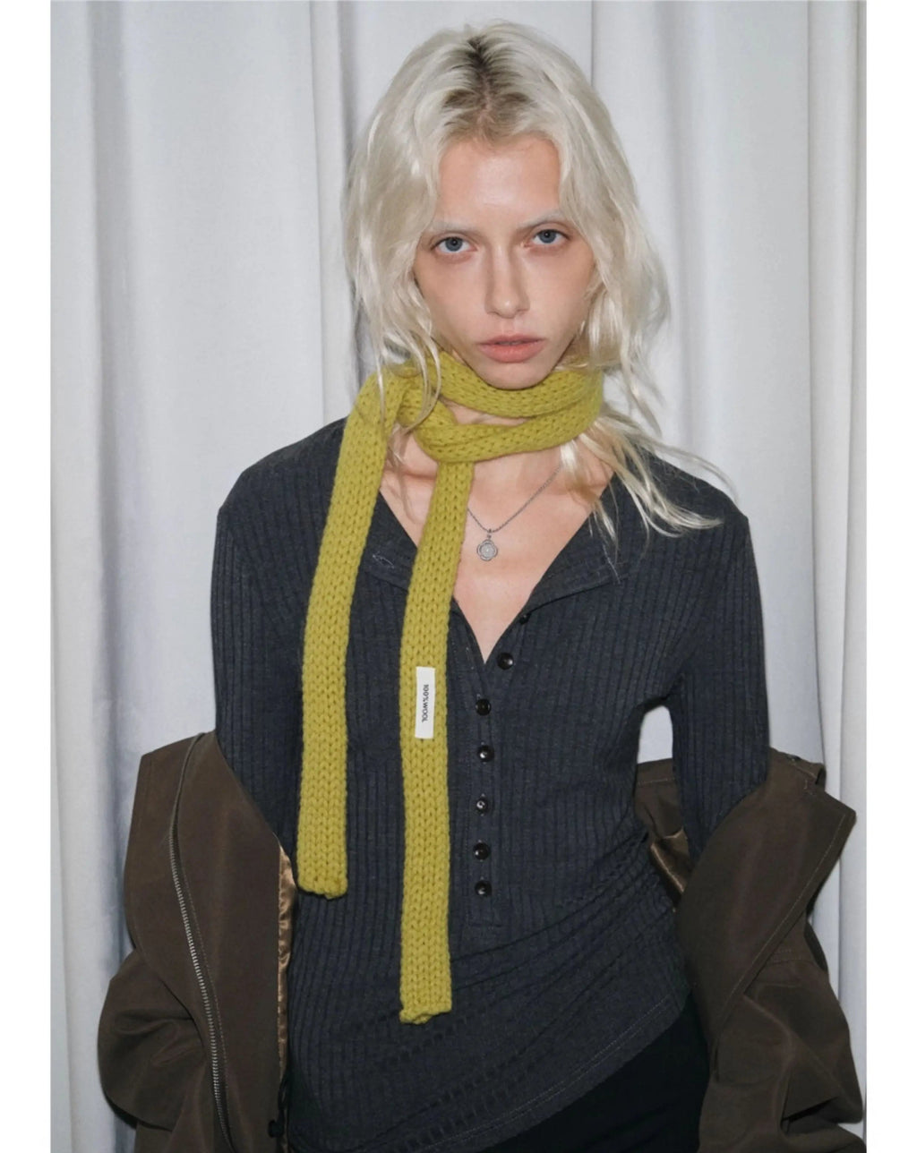 TRIA SELECT | WOOL SOLID COLOR NECK SCARF【ID:TN00137】