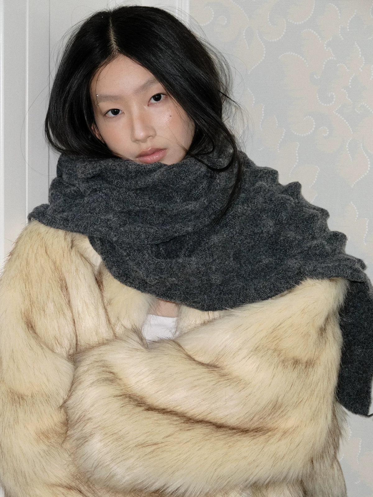 TRIA SELECT | THICK WOOL SCARF FOR WINTER【ID:TN00142】