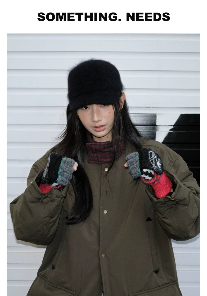 TRIA SELECT | TOUCHSCREEN KNIT FLIP-FLOP GLOVES【ID:TN00140】