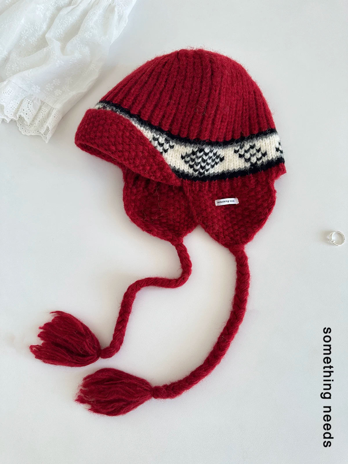 TRIA SELECT | WINTER FAIR ISLE WOOL CAP【ID:TN00073】