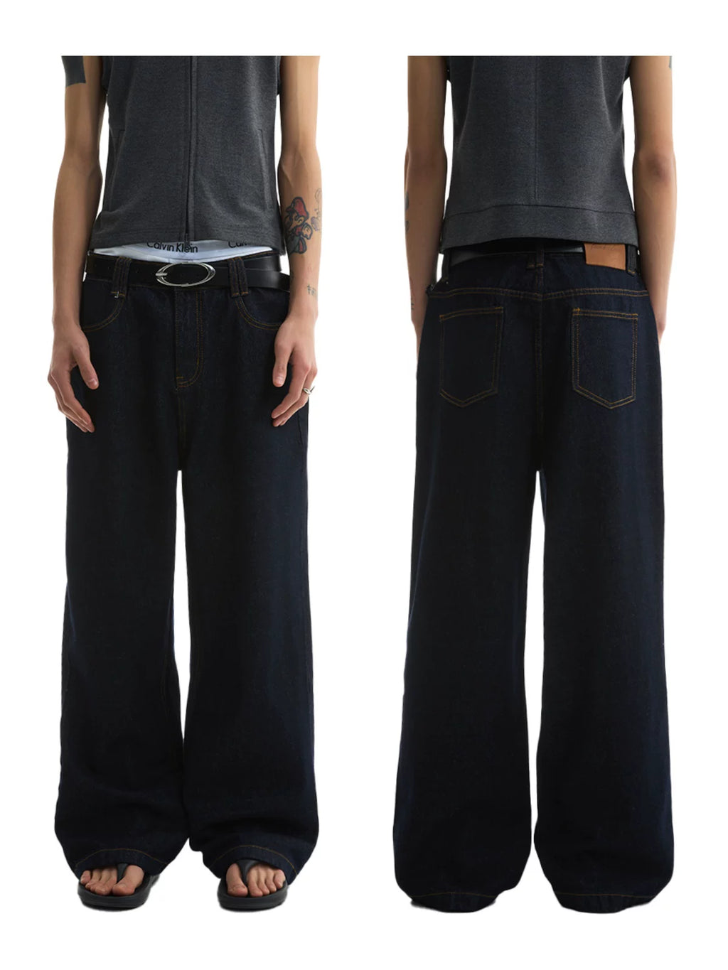 FUNKYFUN | RAW DENIM CASUAL STRAIGHT PANTS【ID:TN00185】