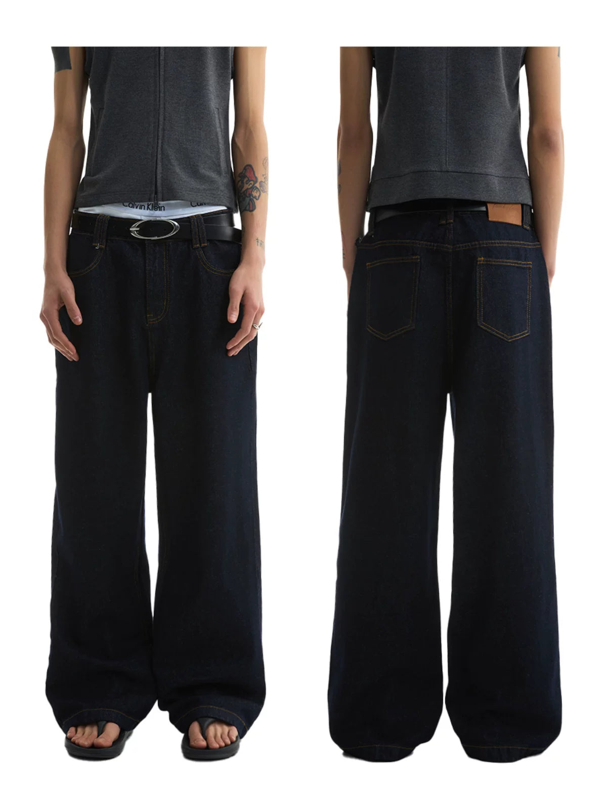 FUNKYFUN | RAW DENIM CASUAL STRAIGHT PANTS【ID:TN00185】