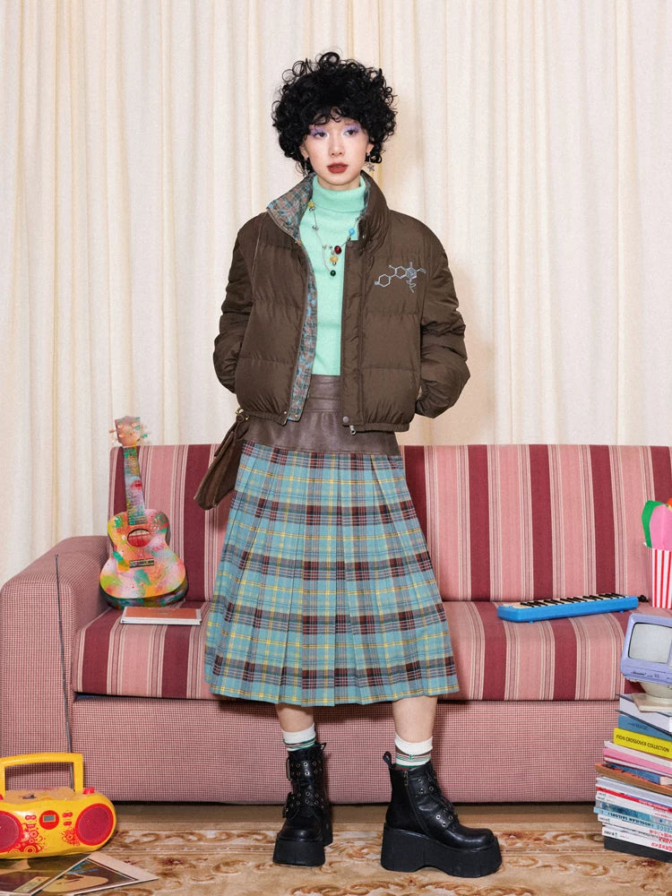 化学少女 | VINTAGE PATCHWORK MIDI SKIRT【ID:TN00163】