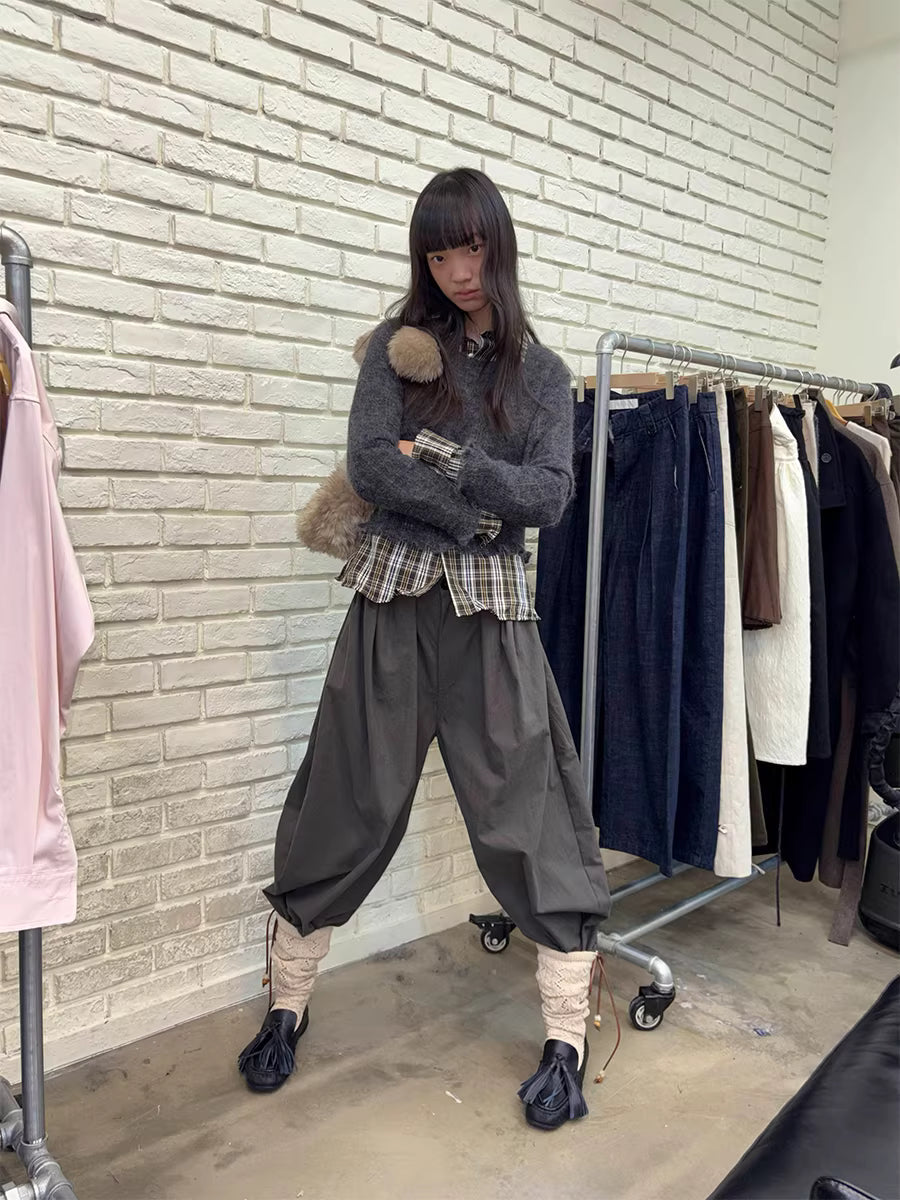 Lantern Trousers in Khaki or Soft Sand