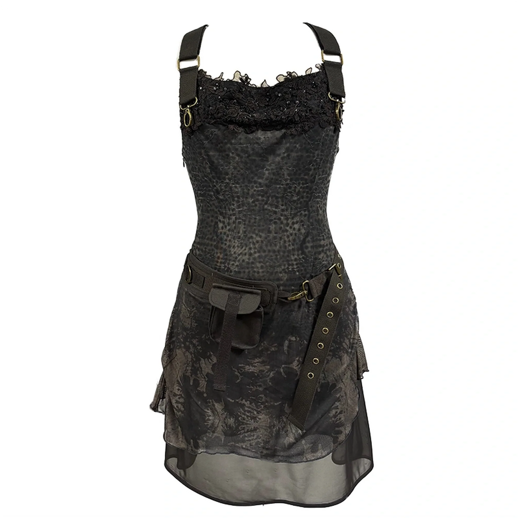 Waist Defining Soft Vintage A Line Cowl Neck Pinafore Side Zip Women Dresses
